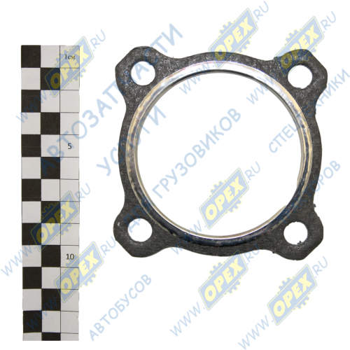 53215-1203023 Прокладка (м/асбест) ф95х95х2; фвнутр=72; 4отв.ф11 приемной трубы ТУРБО; (окантовка) Techno Drive